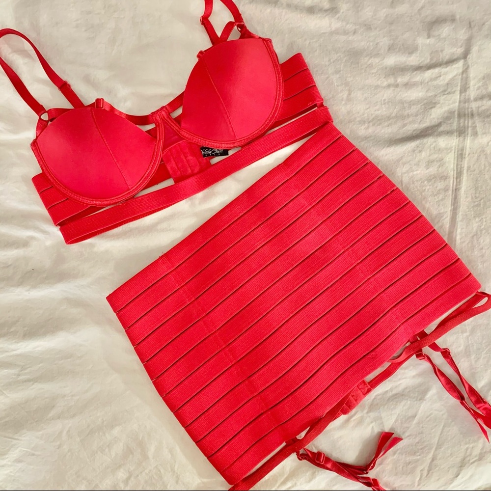 Oh La La Cheri Bra and Garter Belt Set